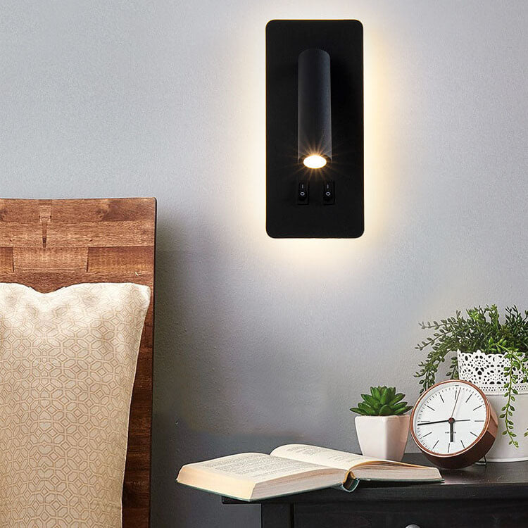 Nordic Minimalist Square Spotlight Rotatable LED Reading Wall Sconce Lamp