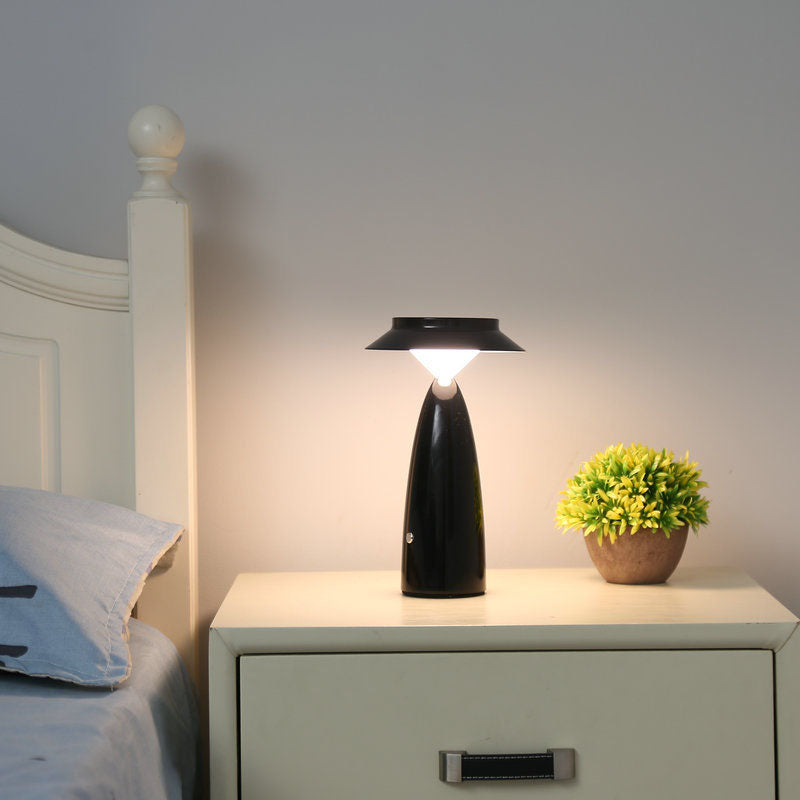 Contemporary Creative Mushroom Iron Acrylic LED Table Lamp For Bedroom