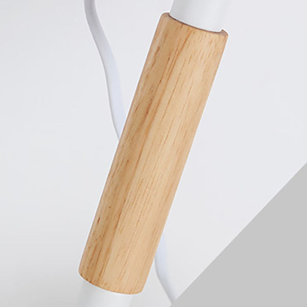 Modern Minimalist Solid Color Wood Hardware 1-Light Table Lamp