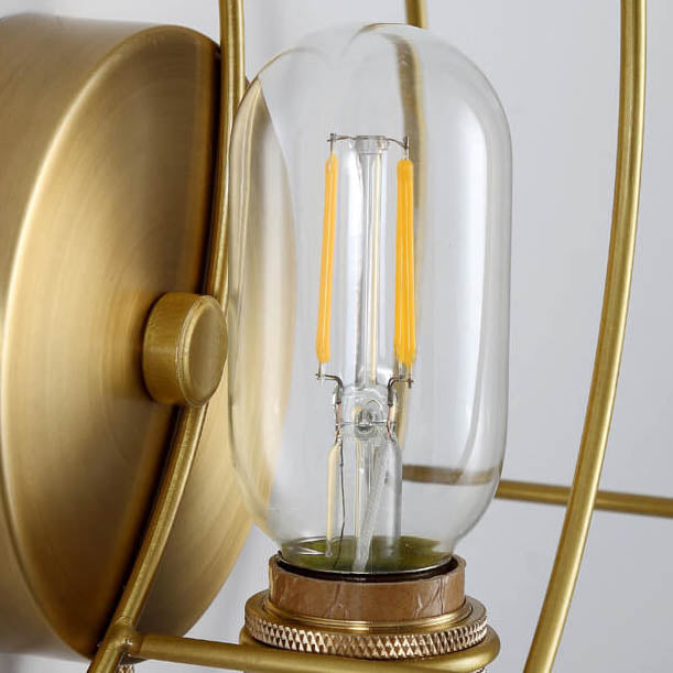 Modern Mid-Century Moon Copper 1-Light Wall Sconce Lamp For Living Room