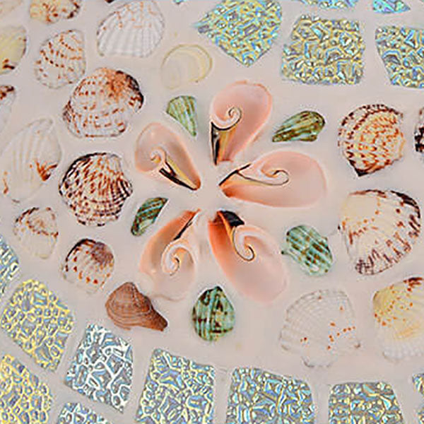 Tiffany Creative Mosaic Shells 1-Light Flush Mount Ceiling Light