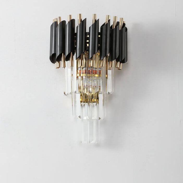 Modern Light Luxury Crystal 2-Light Wall Sconce Lamp