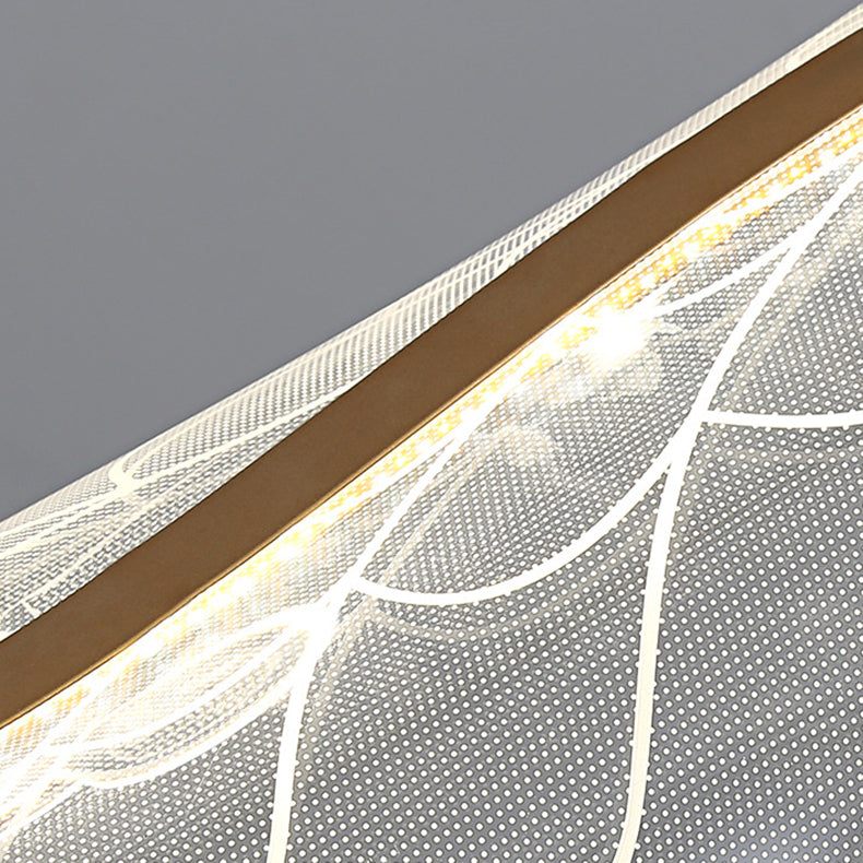 ثريا جزيرة LED مصنوعة من الألومنيوم والأكريليك بتصميم معاصر إبداعي لغرفة الطعام