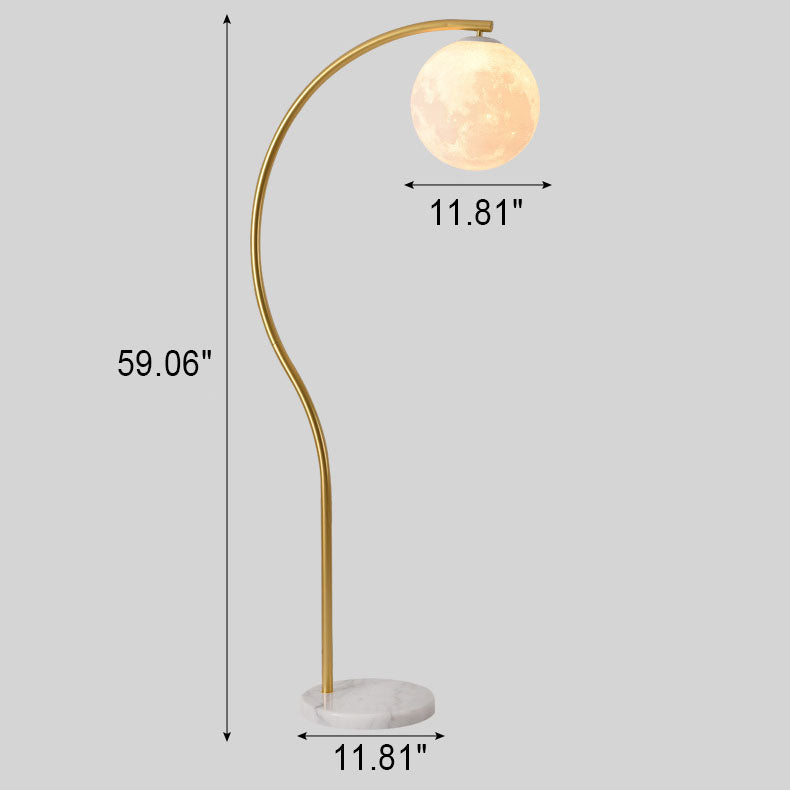 Modern Minimalist Iron Marble 1-Light Standing Floor Lamp