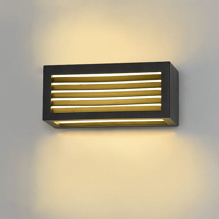 مصباح حائط LED خارجي مقاوم للماء من الألومنيوم مربع حديث