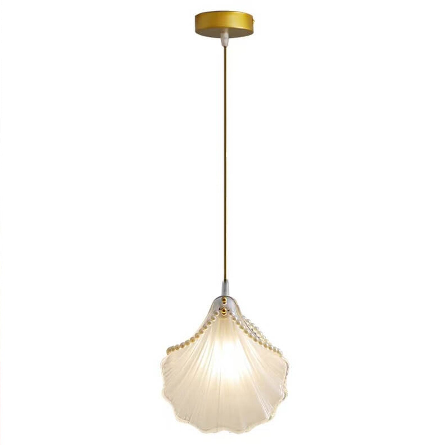 مصباح معلق فاخر من لؤلؤة صدفية من Creative Light مزود بمصباح واحد