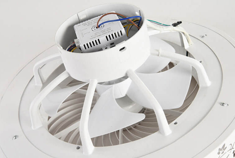 モダンでクリエイティブなラウンドフラワーLEDフラッシュマウントシーリングファンライト