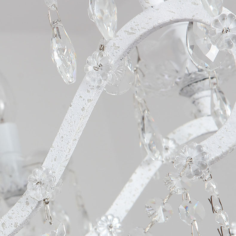 ثريا عصرية بسيطة من شمعدانات الفروع مصنوعة من الكريستال والحديد والزجاج، 4/6/8 مصابيح لغرفة المعيشة