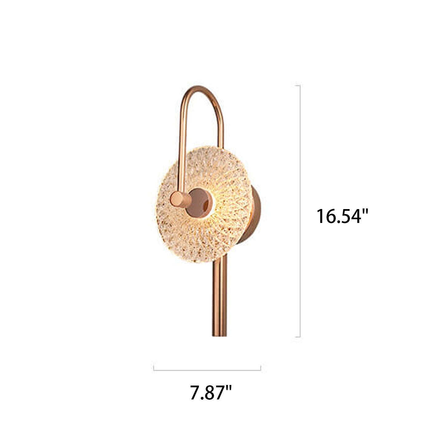 مصباح حائطي عصري فاخر مصنوع يدويًا من الزجاج مزود بإضاءة واحدة