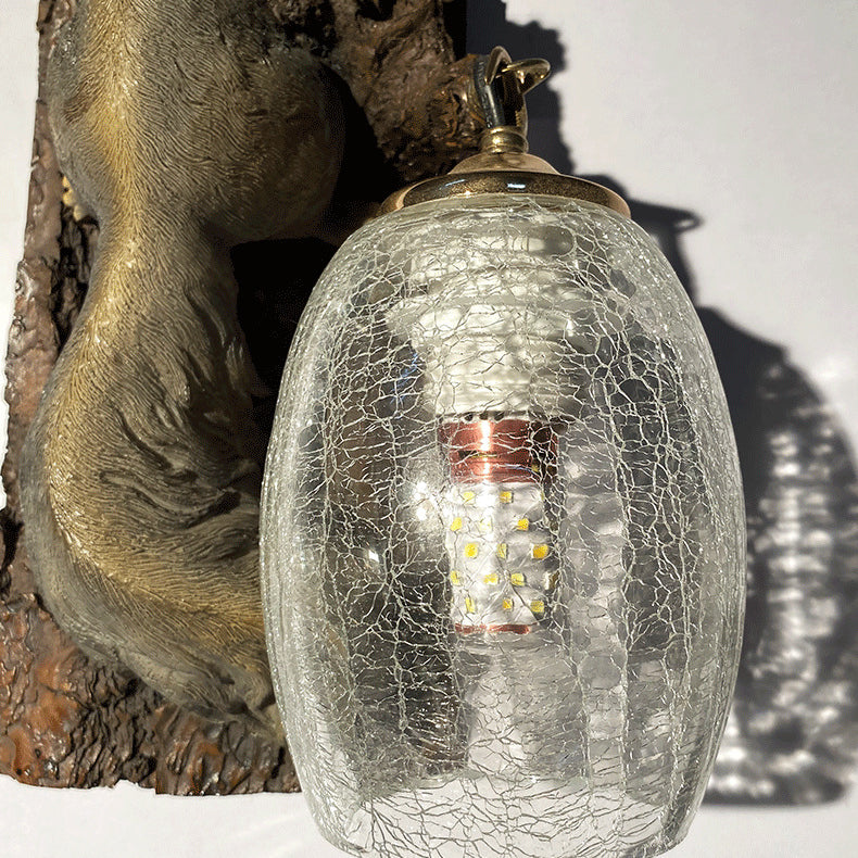 Nordic Vintage Resin Squirrel Glass 1-Light Wall Sconce Lamp