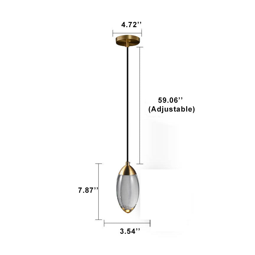 Modern Teardrop Crystal LED Pendant Light