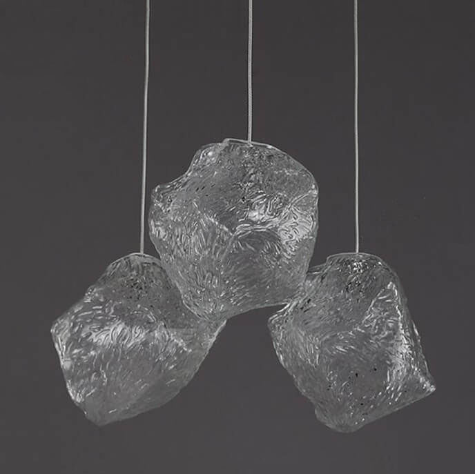 Nordic Creative Ice Cube Glass 1-Light Pendant Light