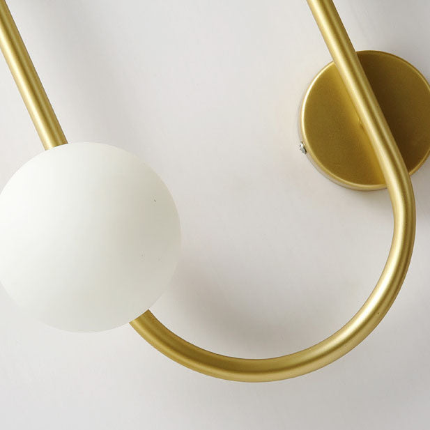 مصباح حائطي بيضاوي الشكل من الزجاج بتصميم إبداعي نورديك، مزود بإضاءة ثنائية