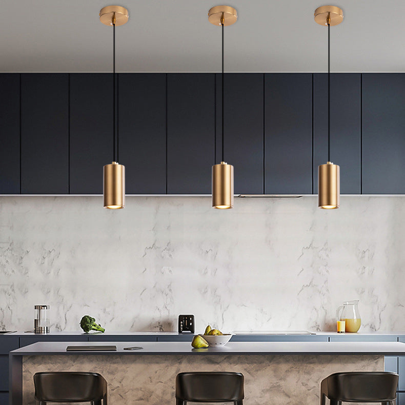 Nordic Minimalist Column Iron Mini 1-Light Pendant Light