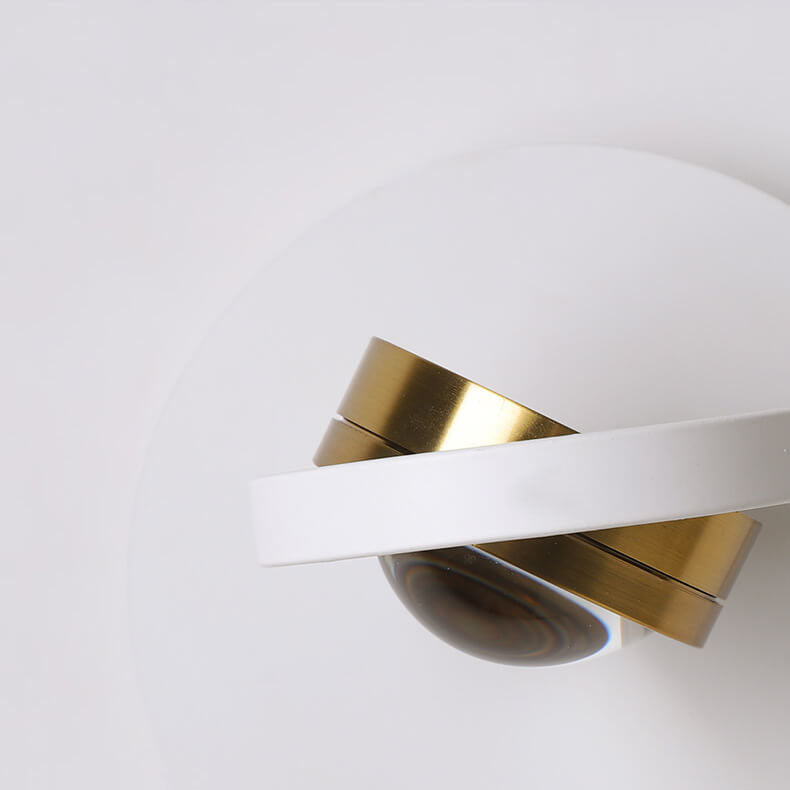مصباح حائط LED دائري هندسي بسيط من الألومنيوم بتصميم نورديك