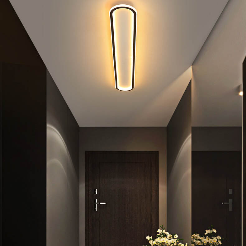 مصباح سقف LED طويل من السيليكون الحديدي بتصميم عصري بسيط لغرفة النوم