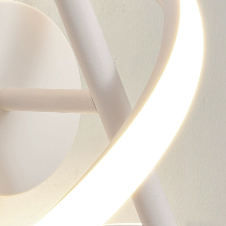 مصباح حائط LED من الألومنيوم والسيليكون بتصميم حلزوني عصري بسيط لغرفة المعيشة