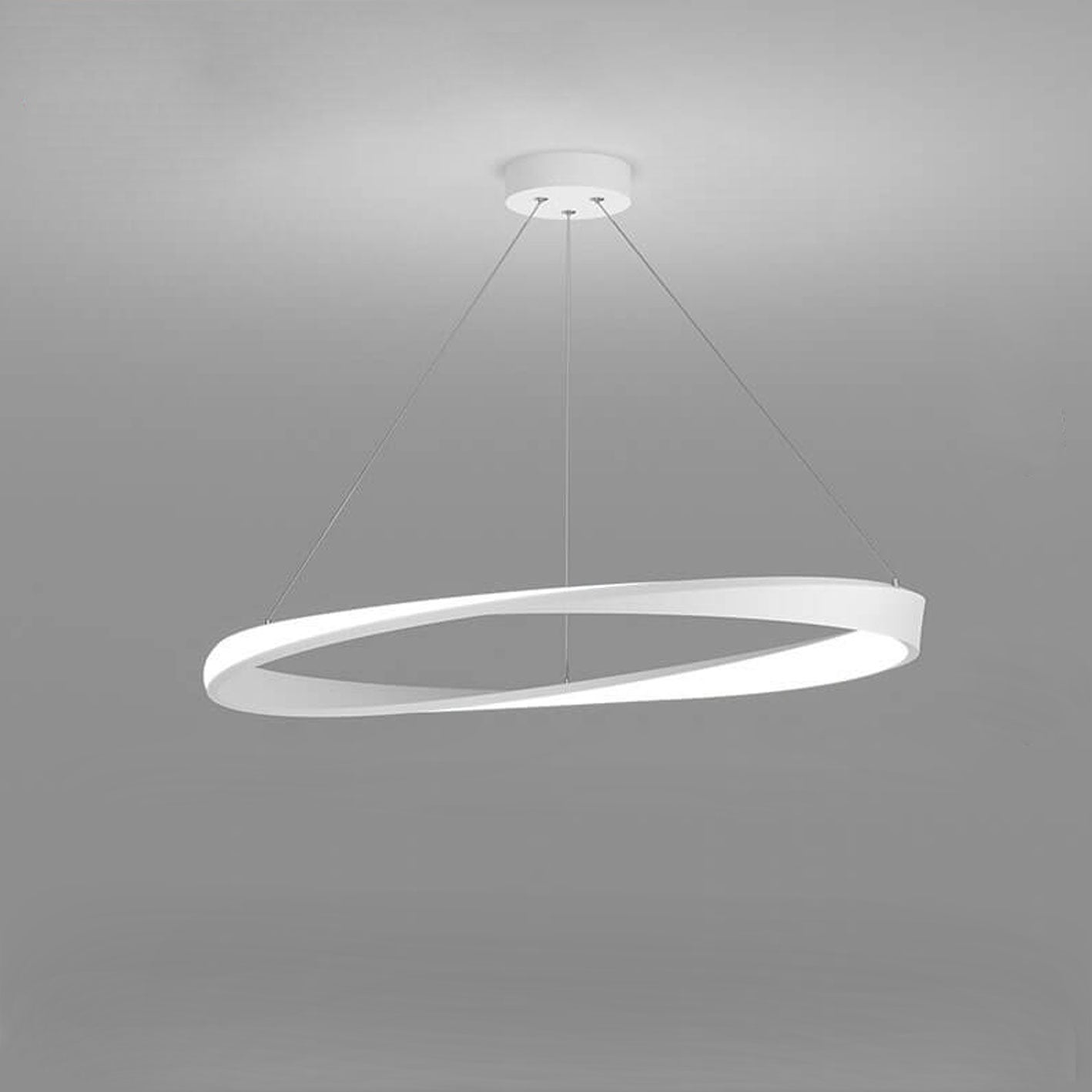 Nordic Light Luxury Round Aluminum LED Pendant Light