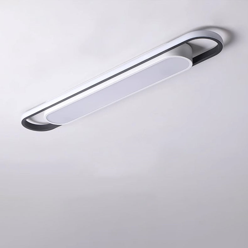 مصباح سقف LED مستطيل الشكل مصنوع من الحديد والأكريليك بتصميم عصري بسيط لغرفة المعيشة