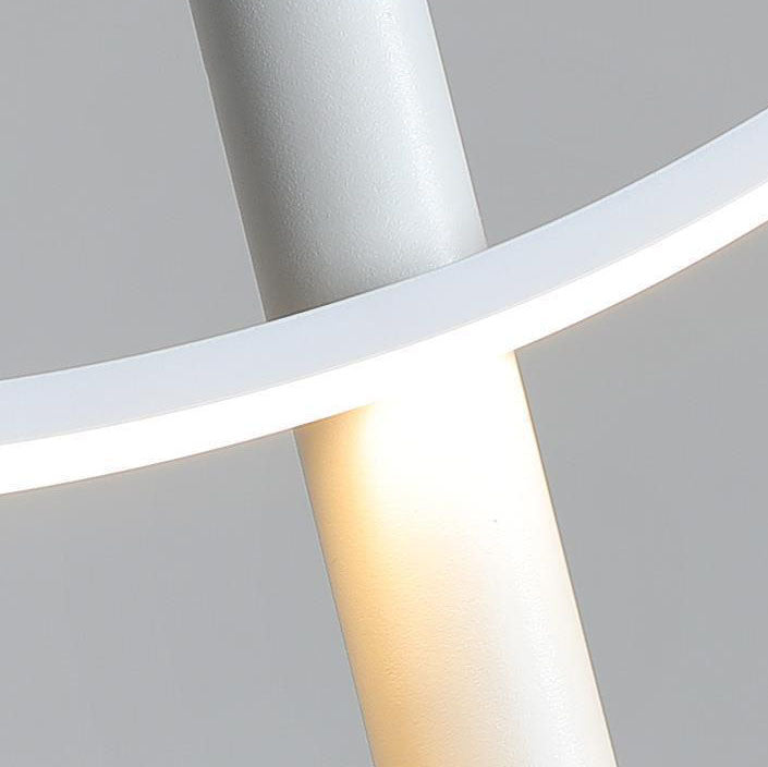 ثريا LED ذات خطوط مموجة من الألومنيوم بتصميم هندسي عصري بسيط لغرفة المعيشة