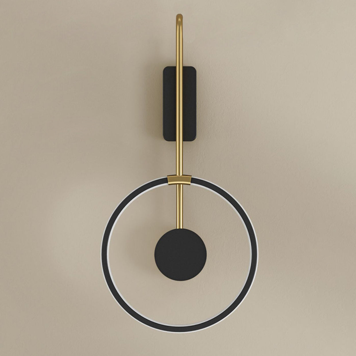 Modern Simplicity Aluminum Circle Ring Silicone Strip LED Wall Sconce Lamp For Living Room
