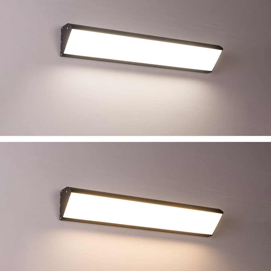 Contemporary Industrial Waterproof Aluminum Rectangular Frame Acrylic LED Wall Sconce Lamp For Outdoor Patio