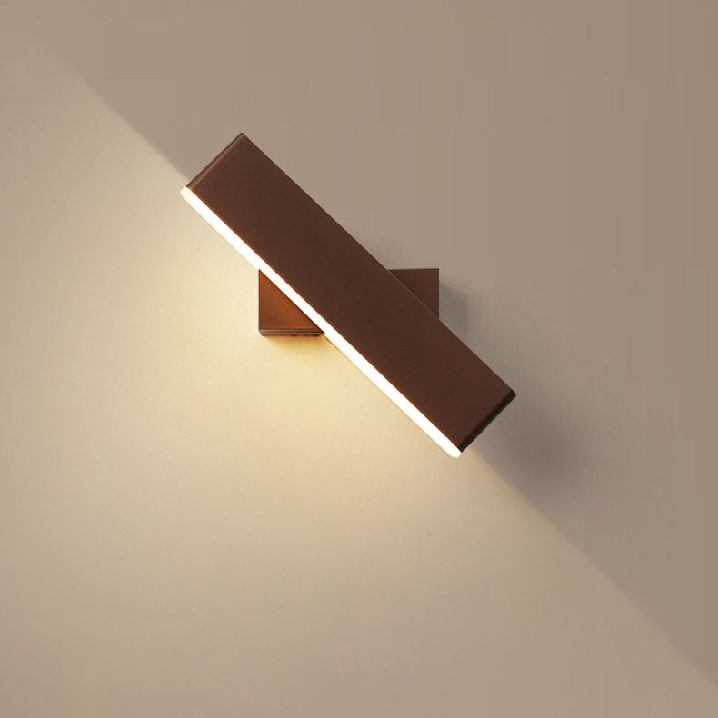 مصباح حائط LED مستطيل الشكل مصنوع من الألومنيوم والأكريليك بتصميم عصري وبسيط