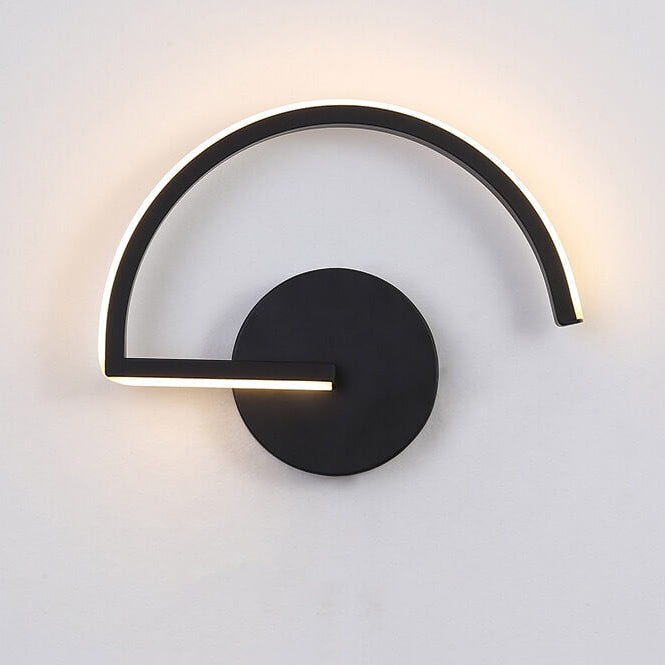 Modern Creative Half Round Iron LED Wall Sconce Lamp