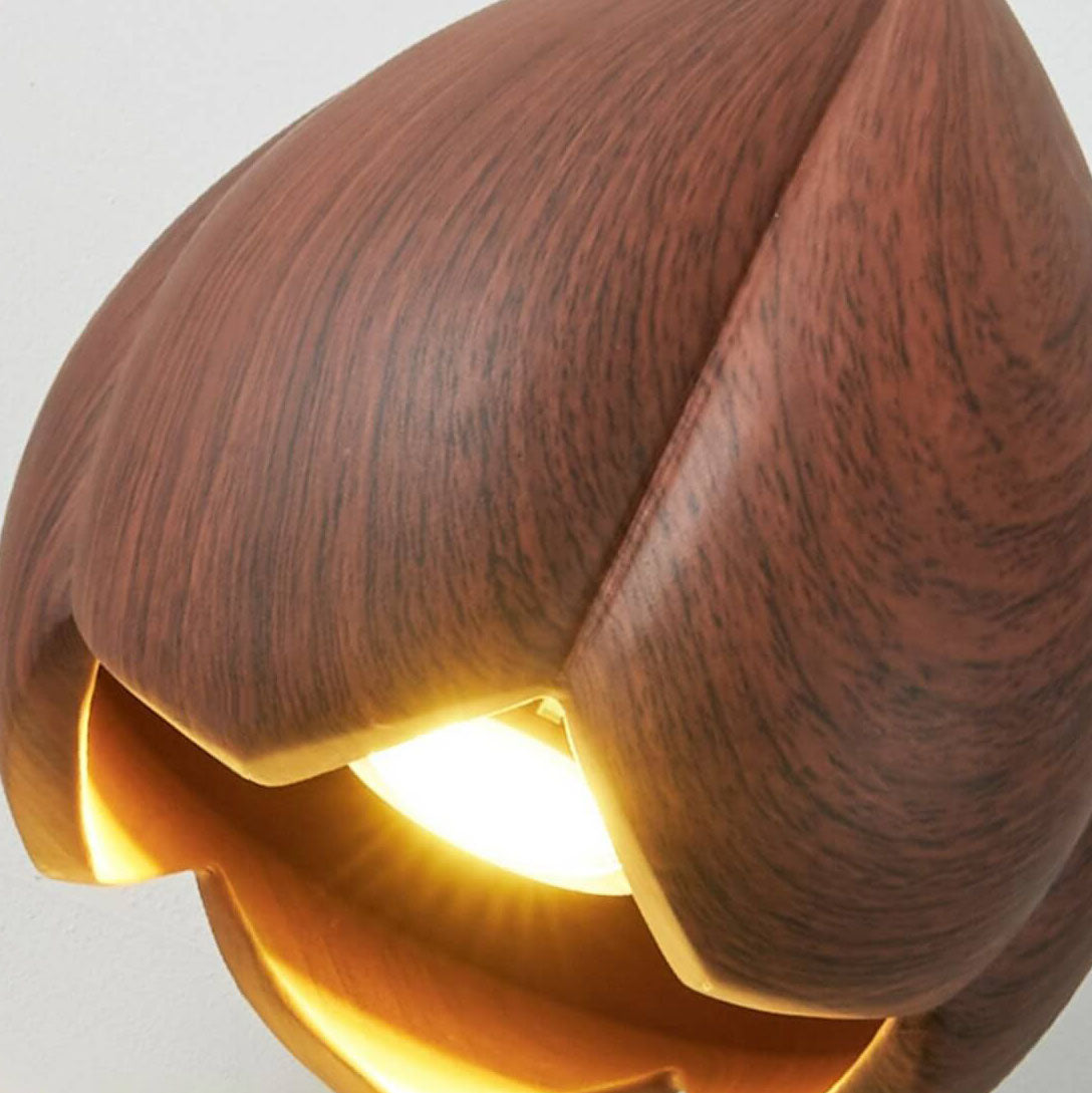 مصباح معلق ريترو وابي سابي بوق زهرة الراتنج مع ضوء واحد