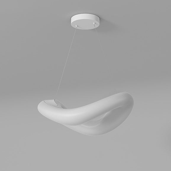 مصباح LED معلق بتصميم عصري بسيط من مادة البولي إيثيلين على شكل حلقة مموجة لغرفة النوم