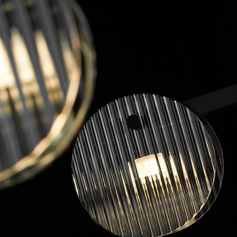ثريا LED معدنية زجاجية بتصميم عصري بسيط لغرفة المعيشة