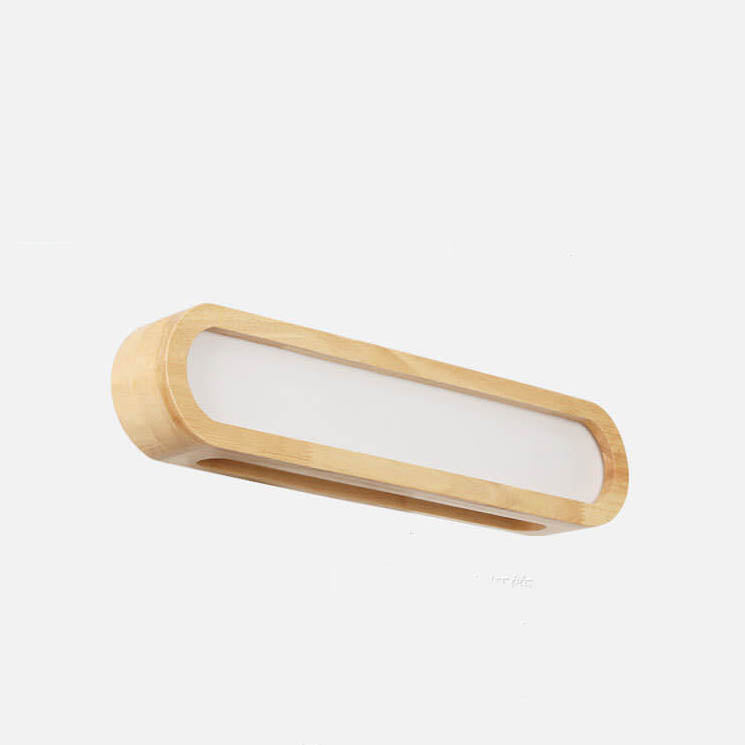 Nordic Solid Wood Long Bar 1-Light LED Wall Sconce Lamp