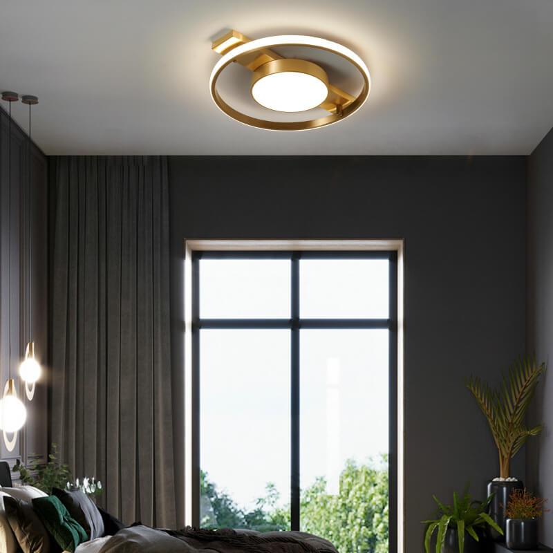 Modern 1-Light Two Circle LED Flush Mount Lighting