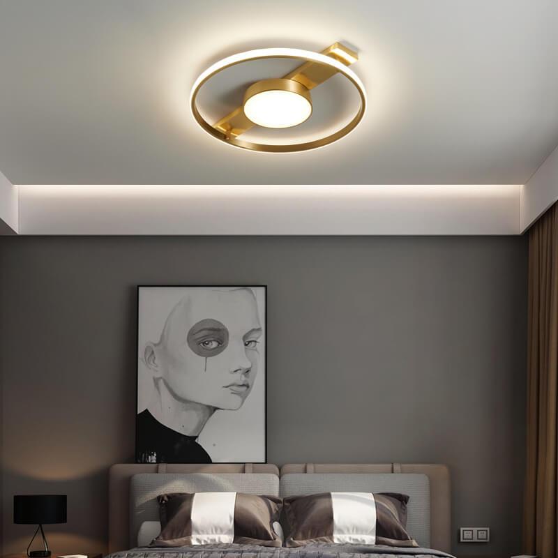Modern 1-Light Two Circle LED Flush Mount Lighting