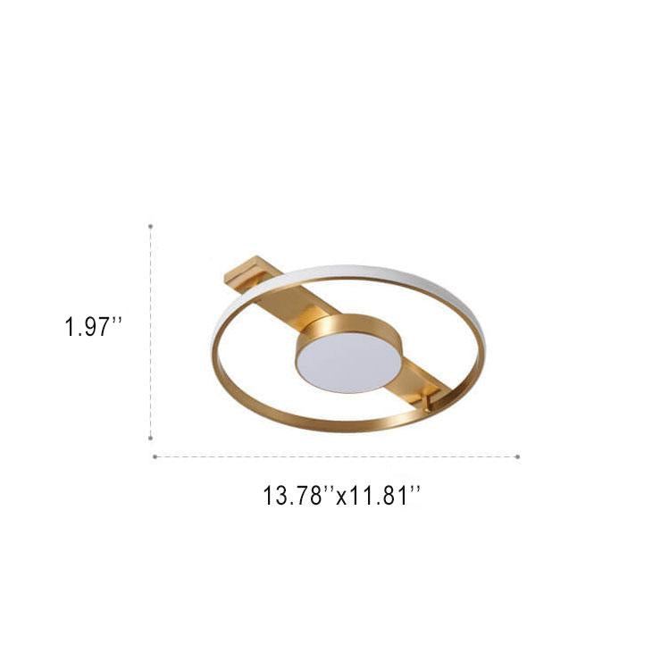 Modern 1-Light Two Circle LED Flush Mount Lighting