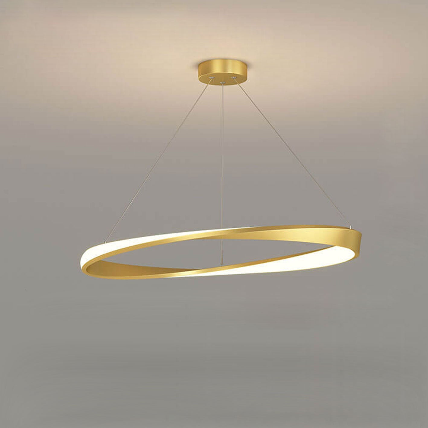 Nordic Light Luxury Round Aluminum LED Pendant Light