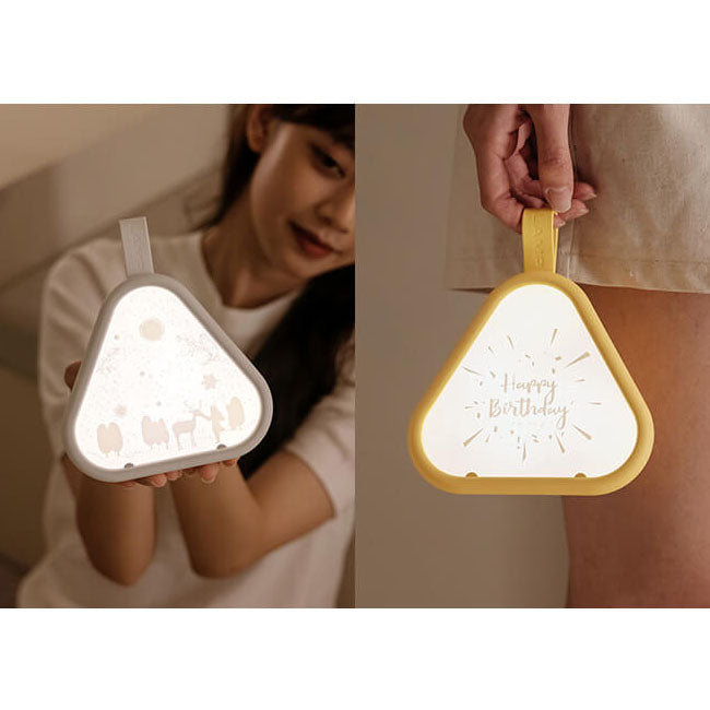 Creative Triangle Seven Color Atmospheric LED Night Light Table Lamp