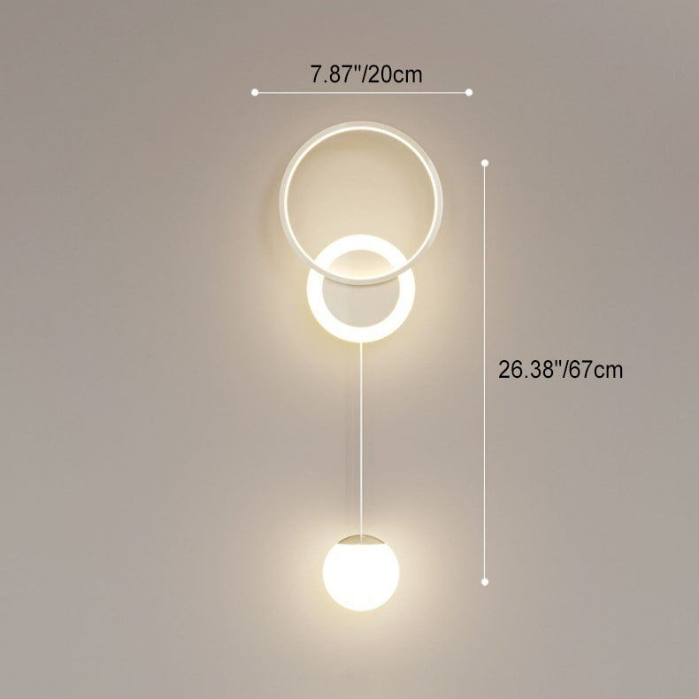 Modern Simplicity Iron Acrylic Round Ball LED Wall Sconce Lamp For Bedside