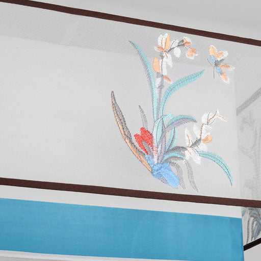 مصباح سقف صيني تقليدي من القماش المطرز بالحديد، مزود بأربعة مصابيح، مناسب لغرفة النوم