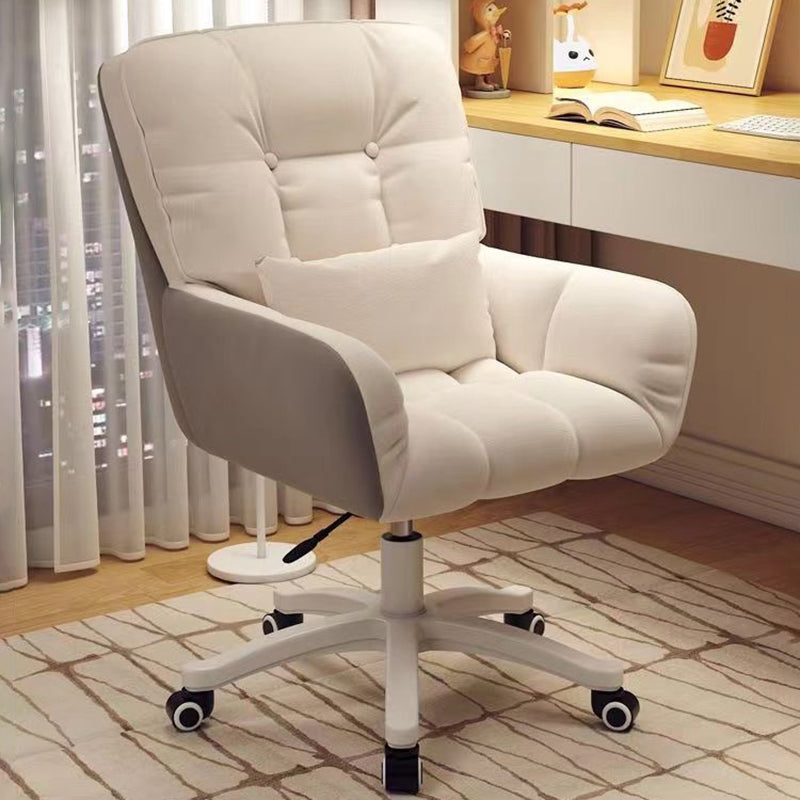 Modern Minimalist Rectangular Velvet Leather Vanity Stool Rotatable Sliding Backrest For Bedroom