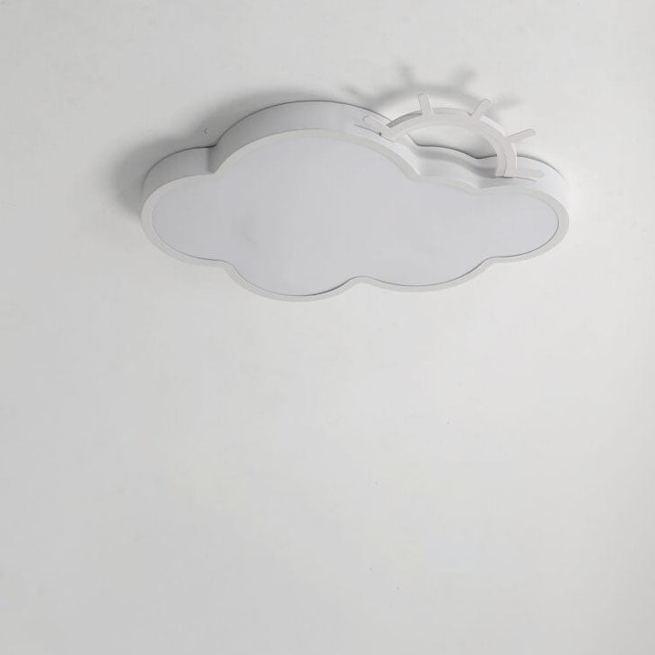 Nordic Minimalist Cloudy Sun LED Kids Flush Mount Ceiling Light