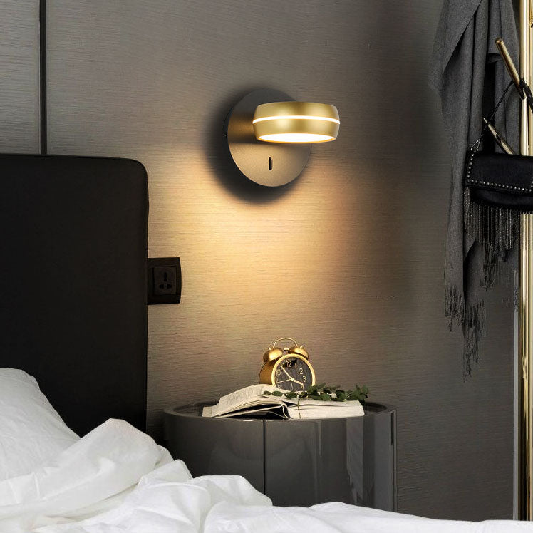 مصباح حائط LED مستطيل الشكل من الألومنيوم والحديد PS بتصميم عصري بسيط لغرفة النوم