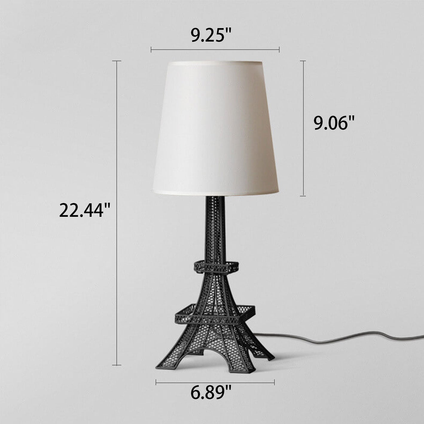 Modern Creative Eiffel Tower Fabric 1-Light Table Lamp