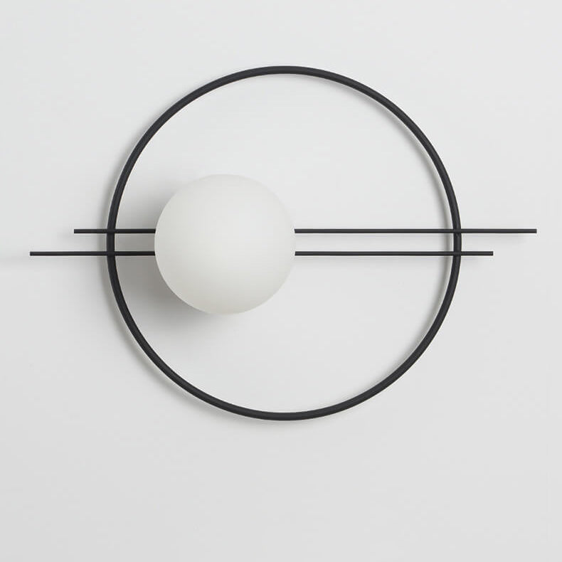 Nordic Creative Circle Ring Glass Ball 1-Light Wall Sconce Lamp