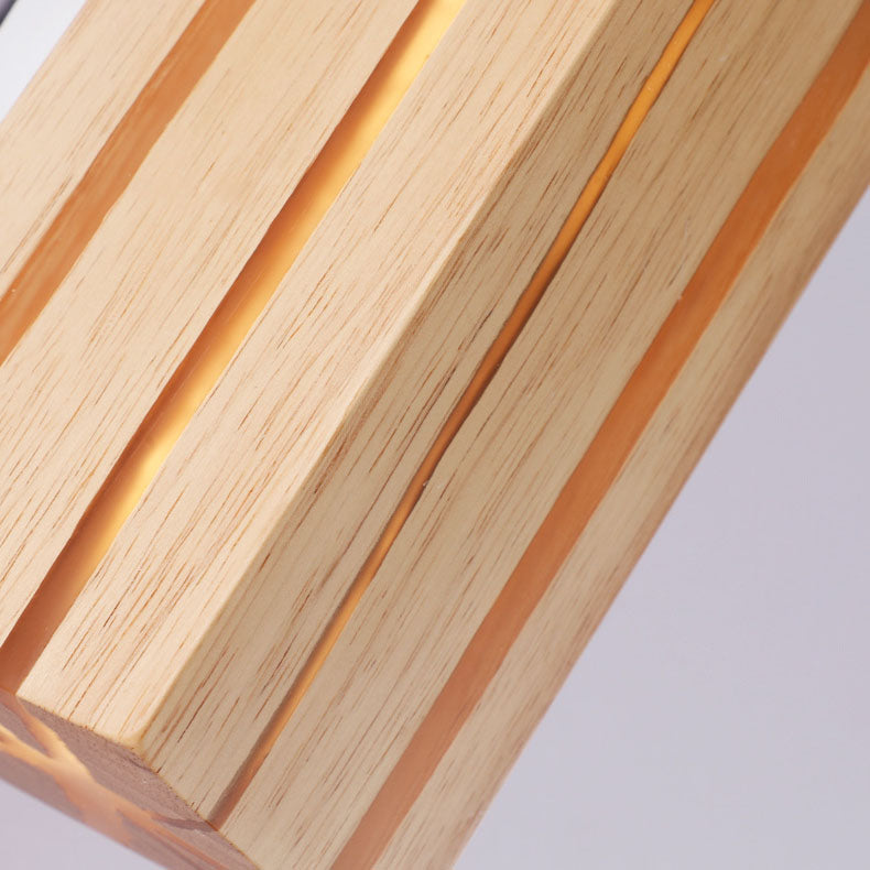 مصباح حائط LED بتصميم هندسي مكعبي حديث بسيط مع حبيبات خشبية متصدعة لغرفة المعيشة