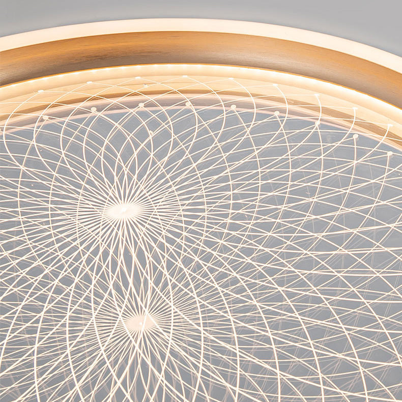 مصباح سقف LED دائري بسيط حديث مصنوع من الأكريليك والألومنيوم بتصميم طاحونة ألعاب نارية لغرفة النوم