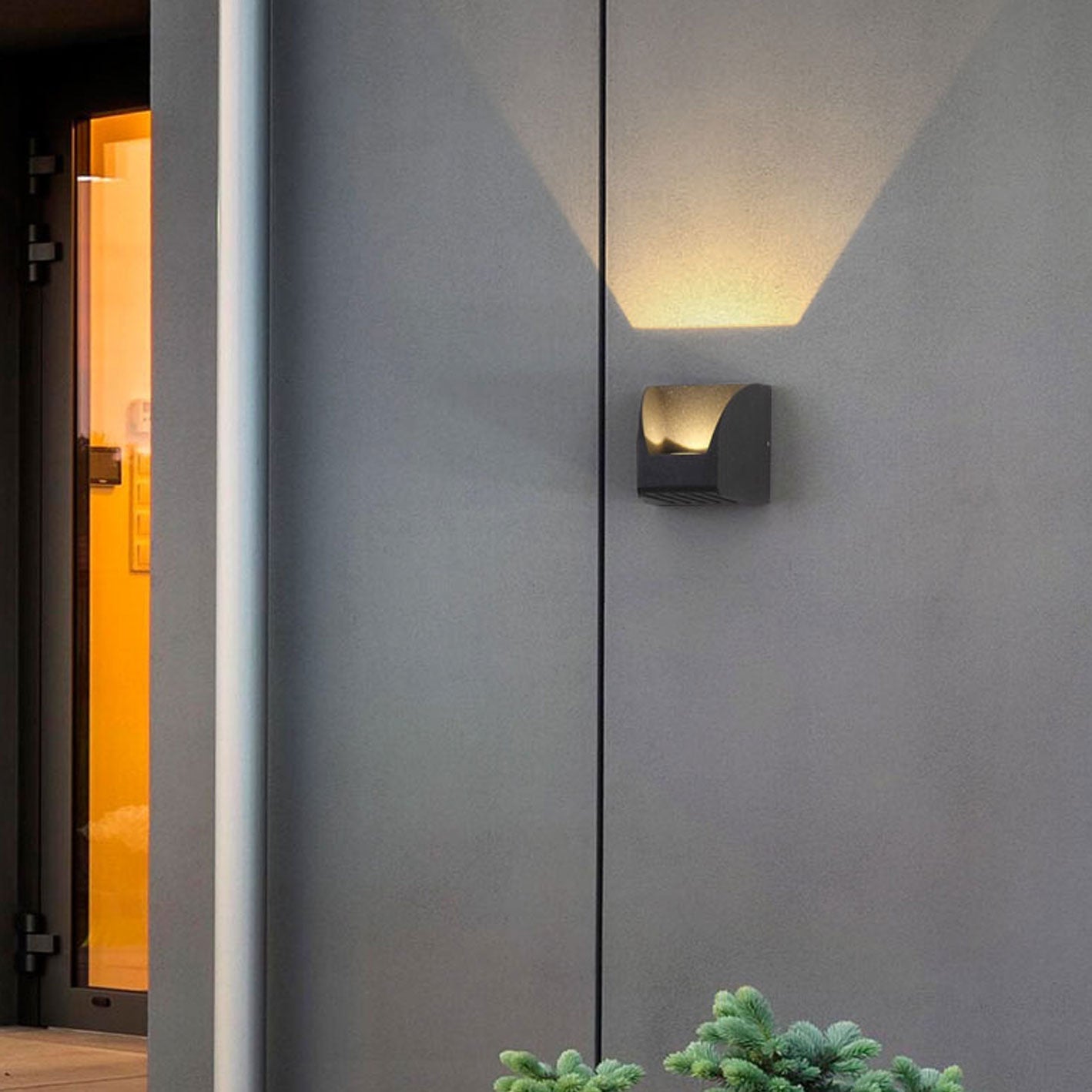 مصباح حائط LED خارجي مقاوم للماء بتصميم عصري بسيط ومبتكر