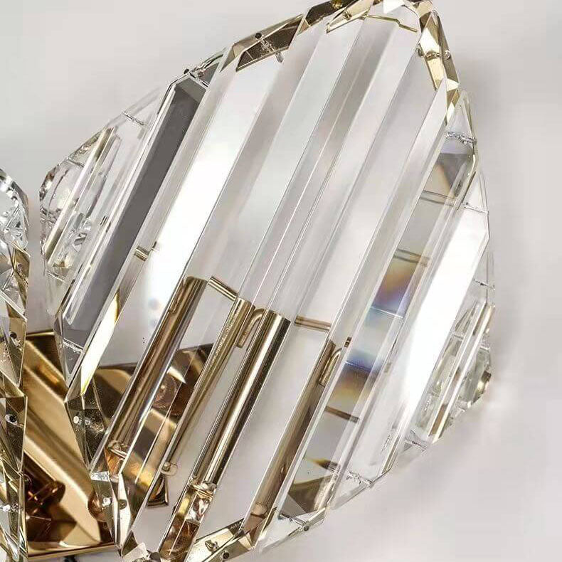 Modern Light Luxury Crystal Triangle Geometry 1/2/3 Light Wall Sconce Lamp