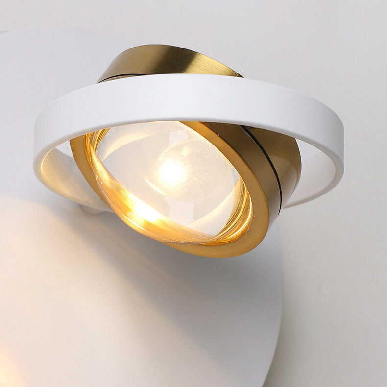مصباح حائط LED دائري هندسي بسيط من الألومنيوم بتصميم نورديك
