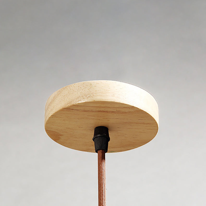 مصباح معلق ياباني تقليدي مصنوع من الخرسانة على شكل زهرة الصباح، مزود بمصباح واحد لغرفة المعيشة